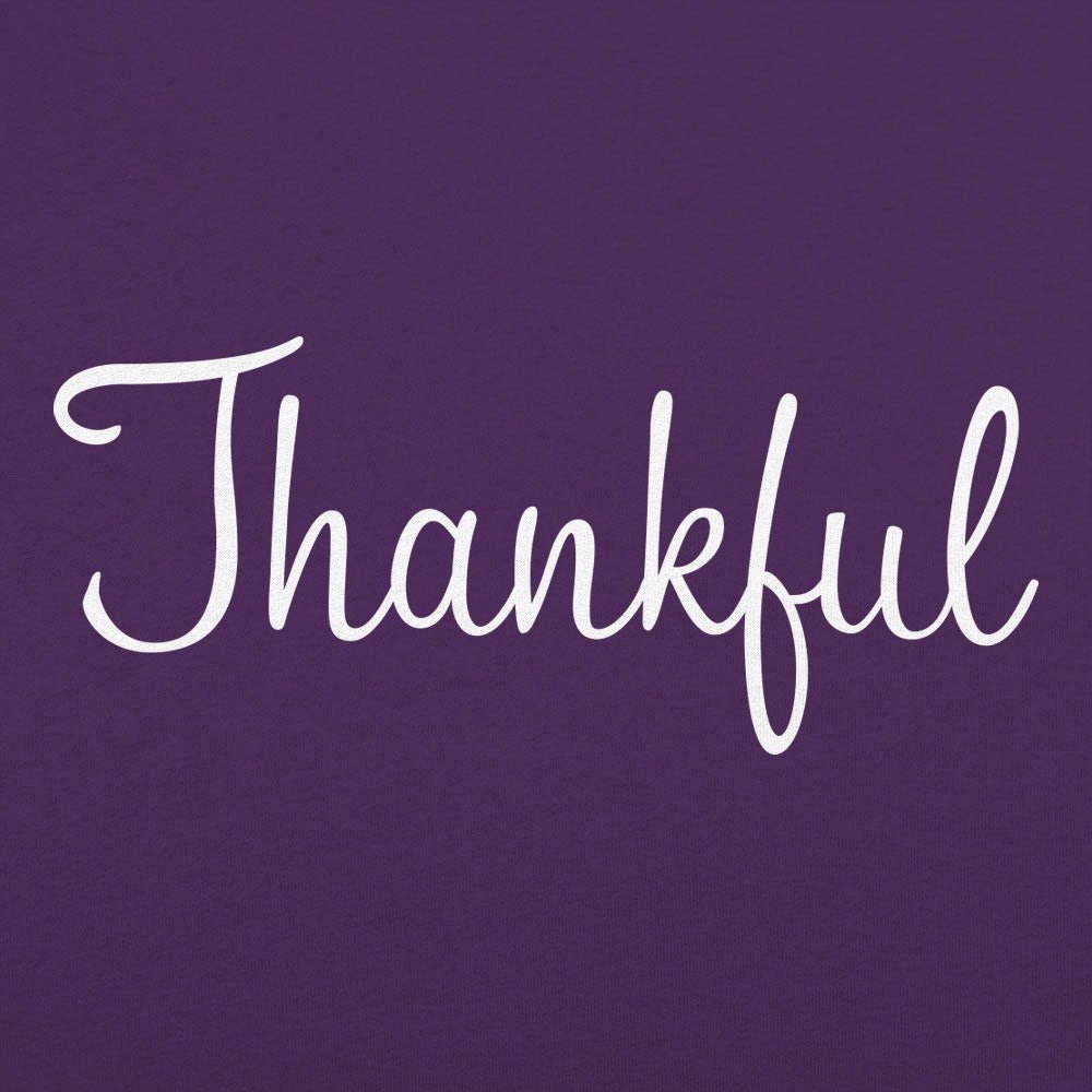 Thankful Cursive Script Thanksgiving Design