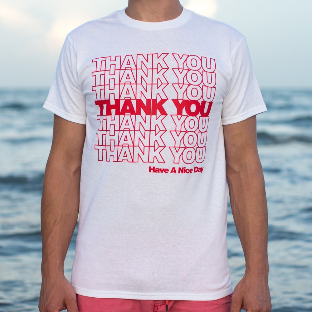 Thank You Bag Classic Plastic Grocery Bag Pattern