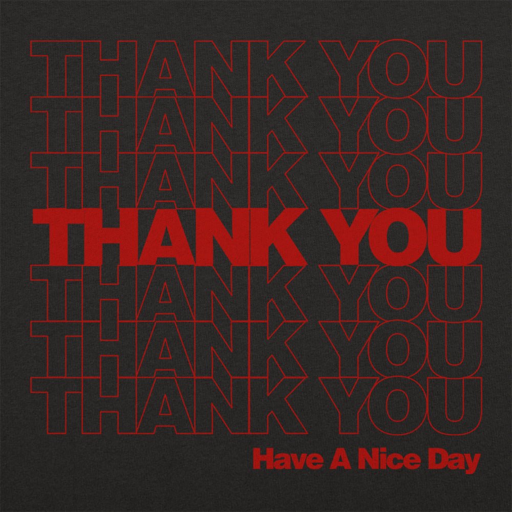 Thank You Bag Classic Plastic Grocery Bag Pattern