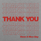 Thank You Bag Classic Plastic Grocery Bag Pattern