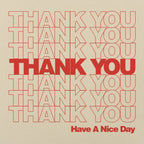 Thank You Bag Classic Plastic Grocery Bag Pattern