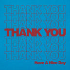 Thank You Bag Classic Plastic Grocery Bag Pattern