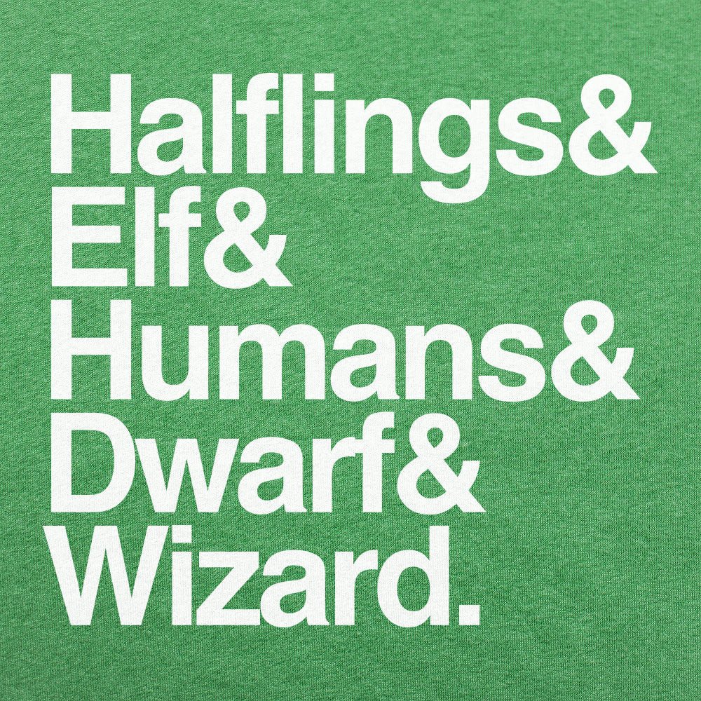 The Fellowship of Halflings. Elves. Humans. Dwarves and Wizards