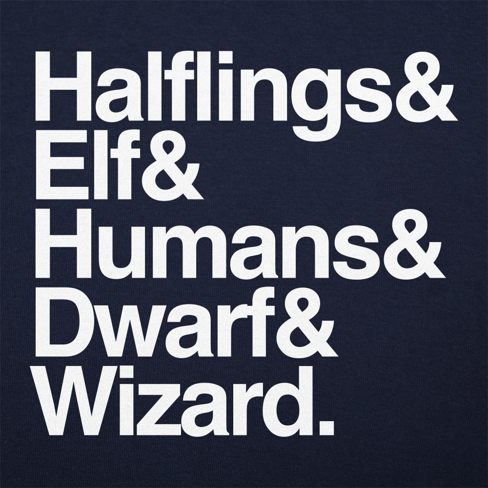 The Fellowship of Halflings. Elves. Humans. Dwarves and Wizards