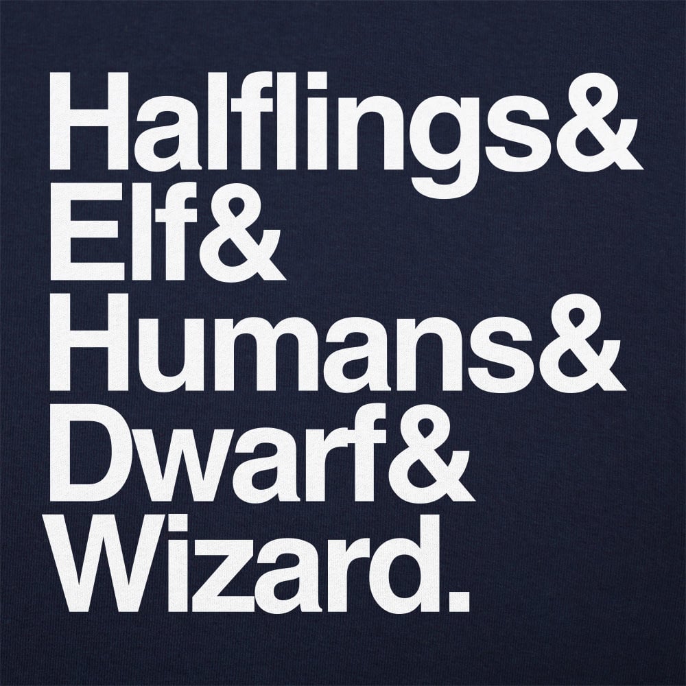 The Fellowship of Halflings. Elves. Humans. Dwarves and Wizards