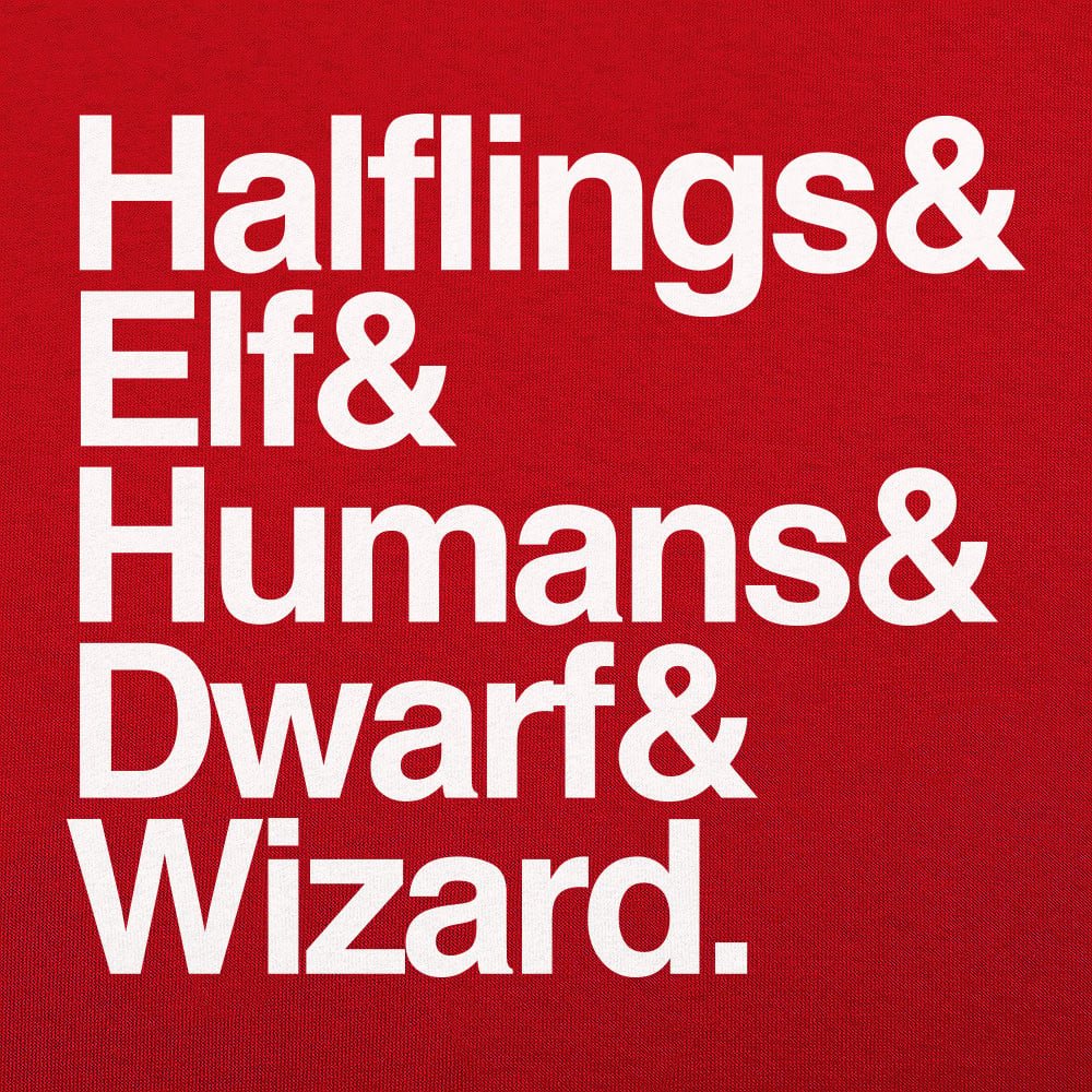 The Fellowship of Halflings. Elves. Humans. Dwarves and Wizards
