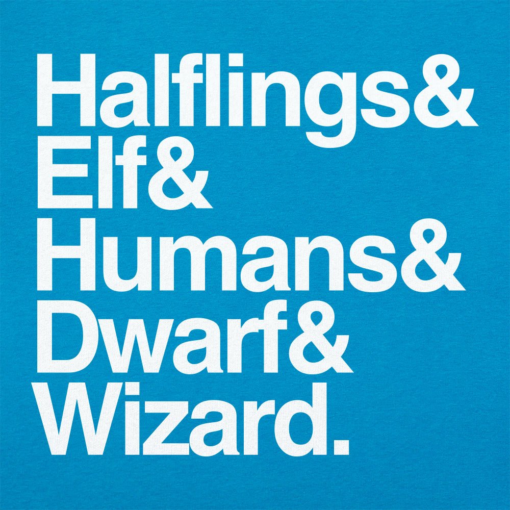 The Fellowship of Halflings. Elves. Humans. Dwarves and Wizards