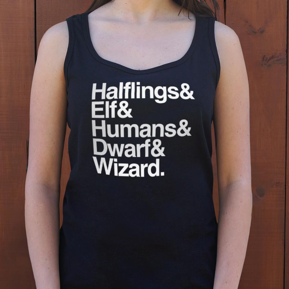 The Fellowship of Halflings. Elves. Humans. Dwarves and Wizards