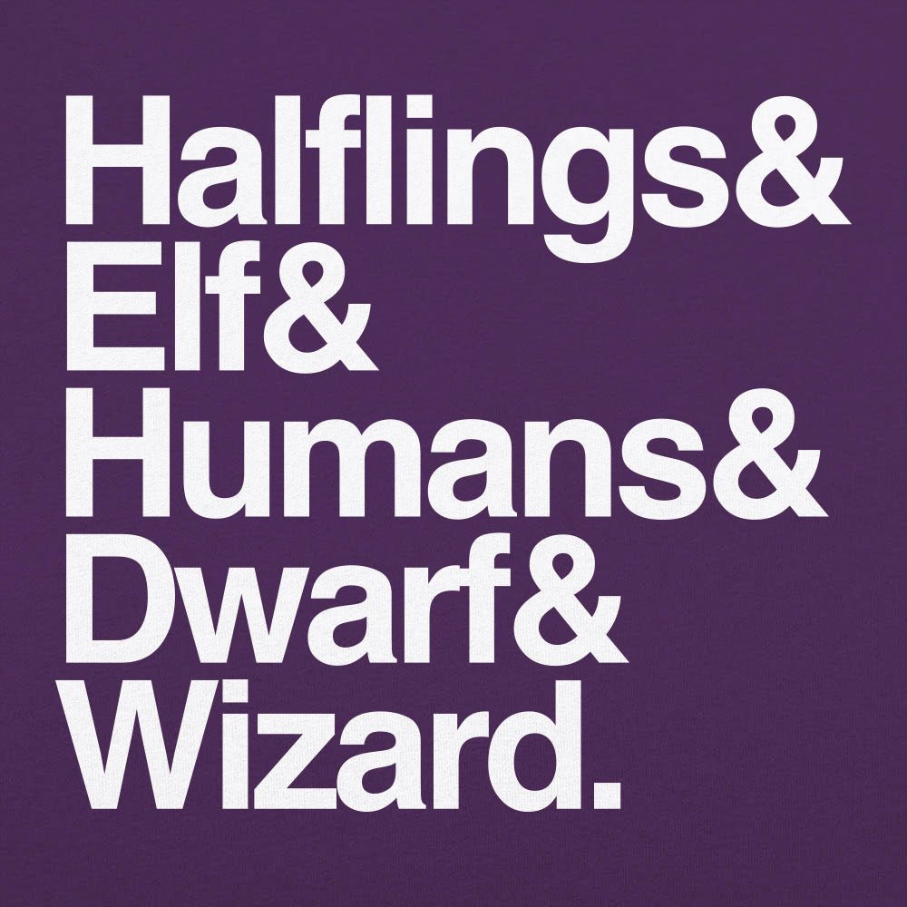 The Fellowship of Halflings. Elves. Humans. Dwarves and Wizards