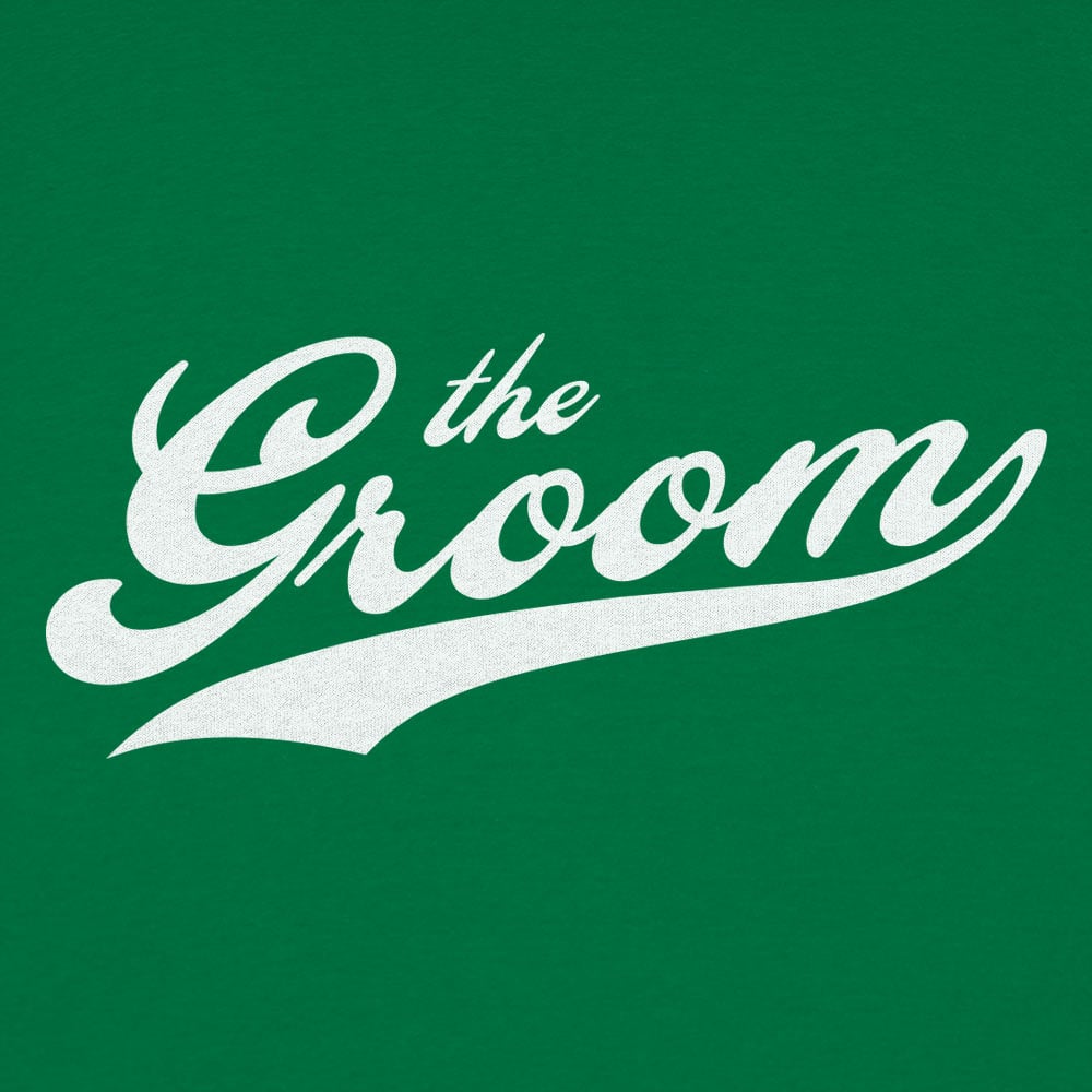The Groom Varsity Script Wedding Design