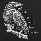 And Now Their Watch Has Ended Gothic Raven Graphic