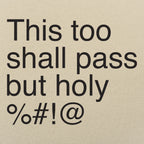 This Too Shall Pass but Holy Censored Swear Word Quote