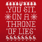 Throne of Lies Ugly Christmas Sweater Santa Quote