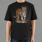 Tiger Standing on Mountain Ridge
