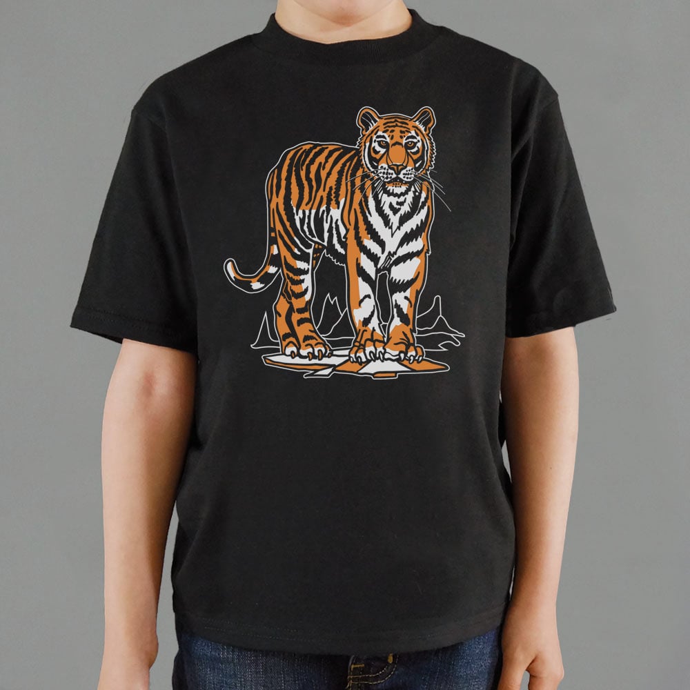 Tiger Standing on Mountain Ridge