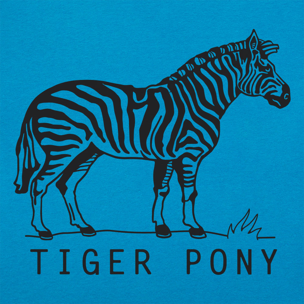 Tiger Pony Striped Zebra Pun Illustration