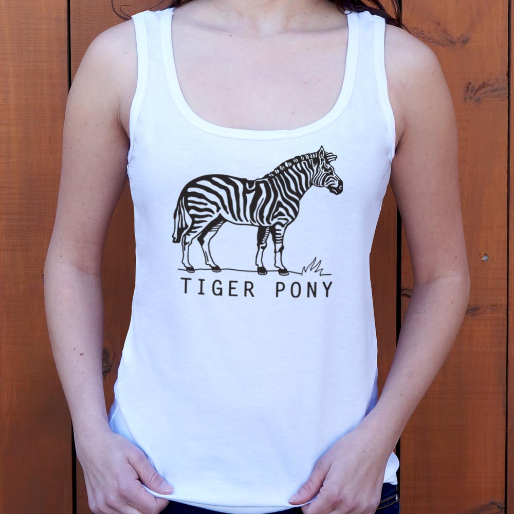Tiger Pony Striped Zebra Pun Illustration