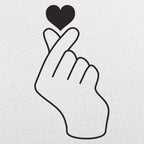 Tiny Heart Fingers Korean Finger Heart Hand Sign