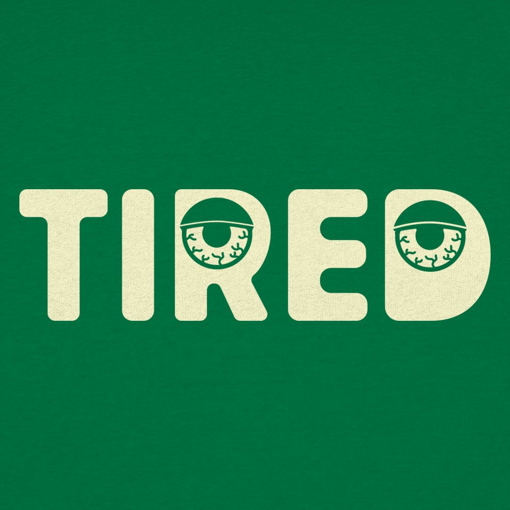 Tired with Sleepy Half Closed Eyes