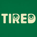 Tired with Sleepy Half Closed Eyes