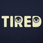 Tired with Sleepy Half Closed Eyes