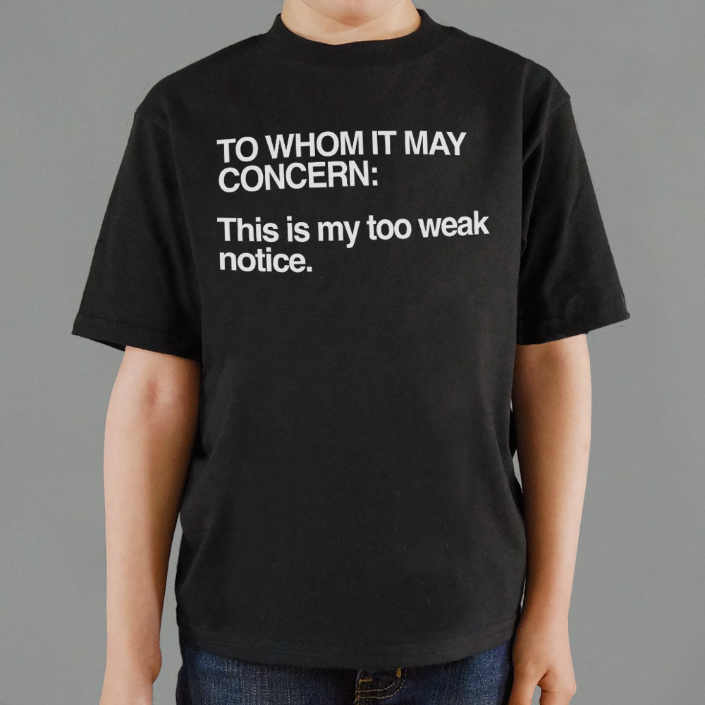 Too Weak Notice Resignation Letter Pun