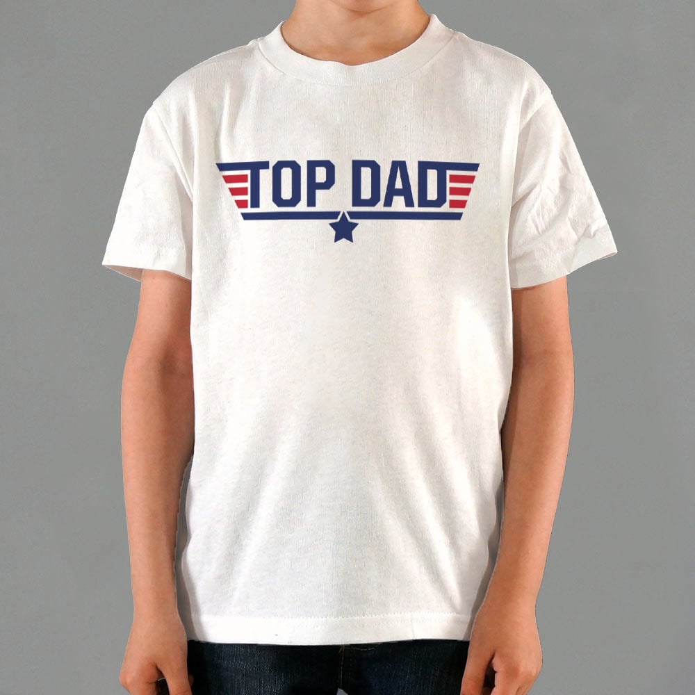 Top Dad Fighter Pilot Logo Parody