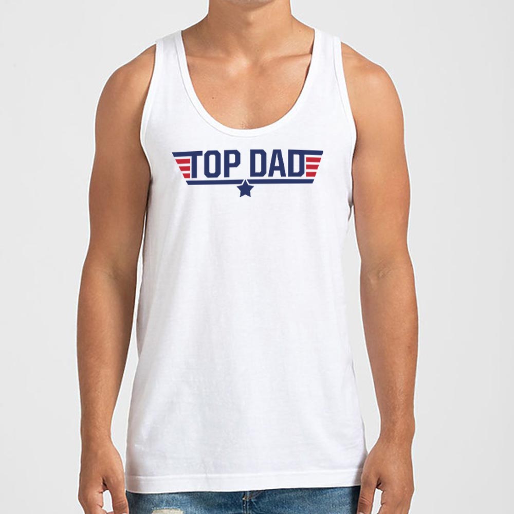 Top Dad Fighter Pilot Logo Parody