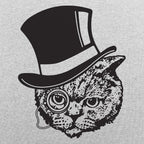 Top Hat Cat with Monocle Fancy Feline Gentleman