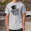 Top Hat Cat with Monocle Fancy Feline Gentleman