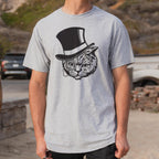 Top Hat Cat with Monocle Fancy Feline Gentleman
