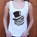 Top Hat Cat with Monocle Fancy Feline Gentleman