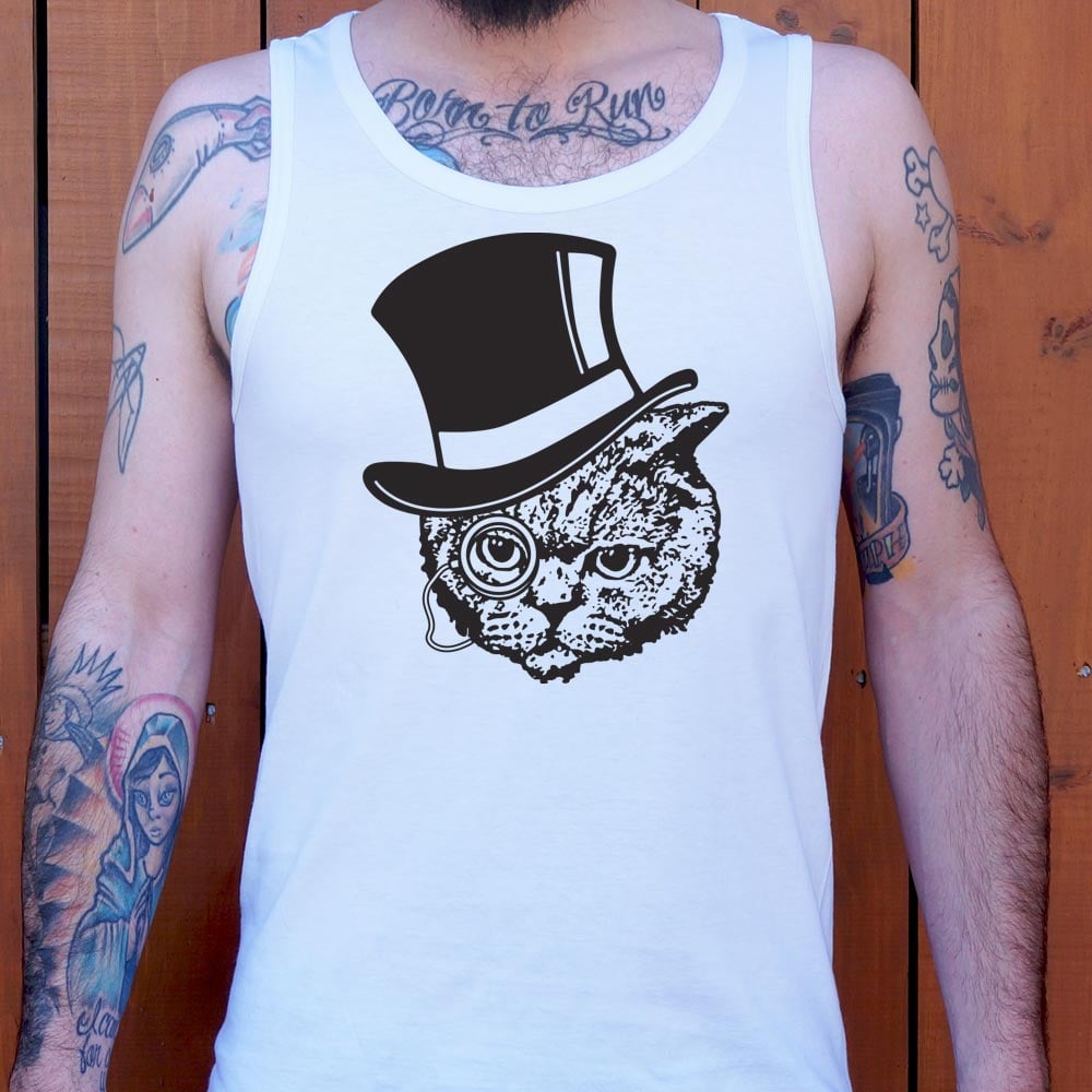 Top Hat Cat with Monocle Fancy Feline Gentleman