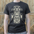 Totem Pole Design with Stacked Animal Faces