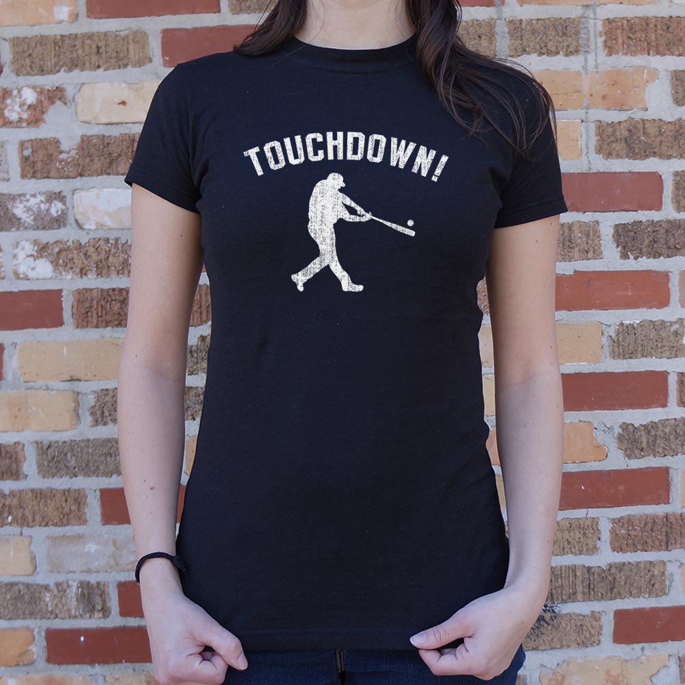 Touchdown Baseball Player Swinging a Bat