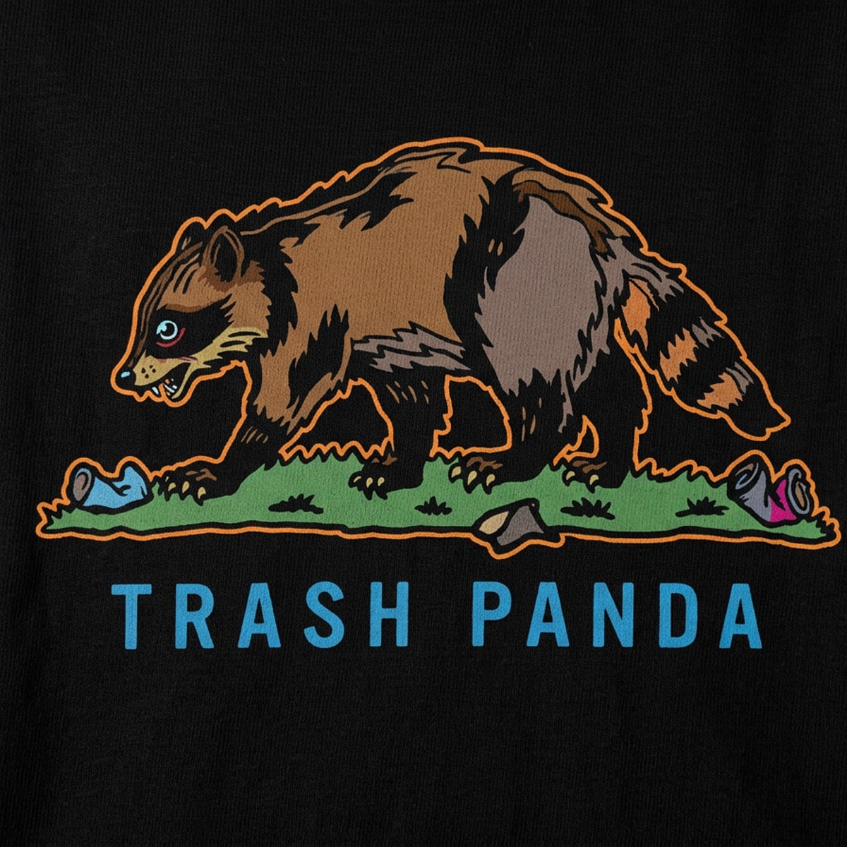 Trash Panda Raccoon Prowling Full Color