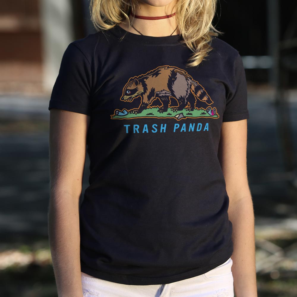 Trash Panda Raccoon Prowling Full Color
