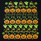 Ugly Halloween Sweater Pattern Pumpkins Ghosts Witches