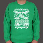 Ugly Dinosaur Sweater Pattern T-Rex and Triceratops