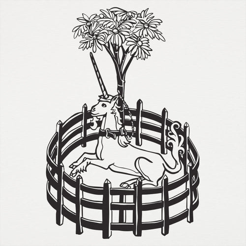 Unicorn In Captivity Illustration