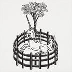 Unicorn In Captivity Illustration