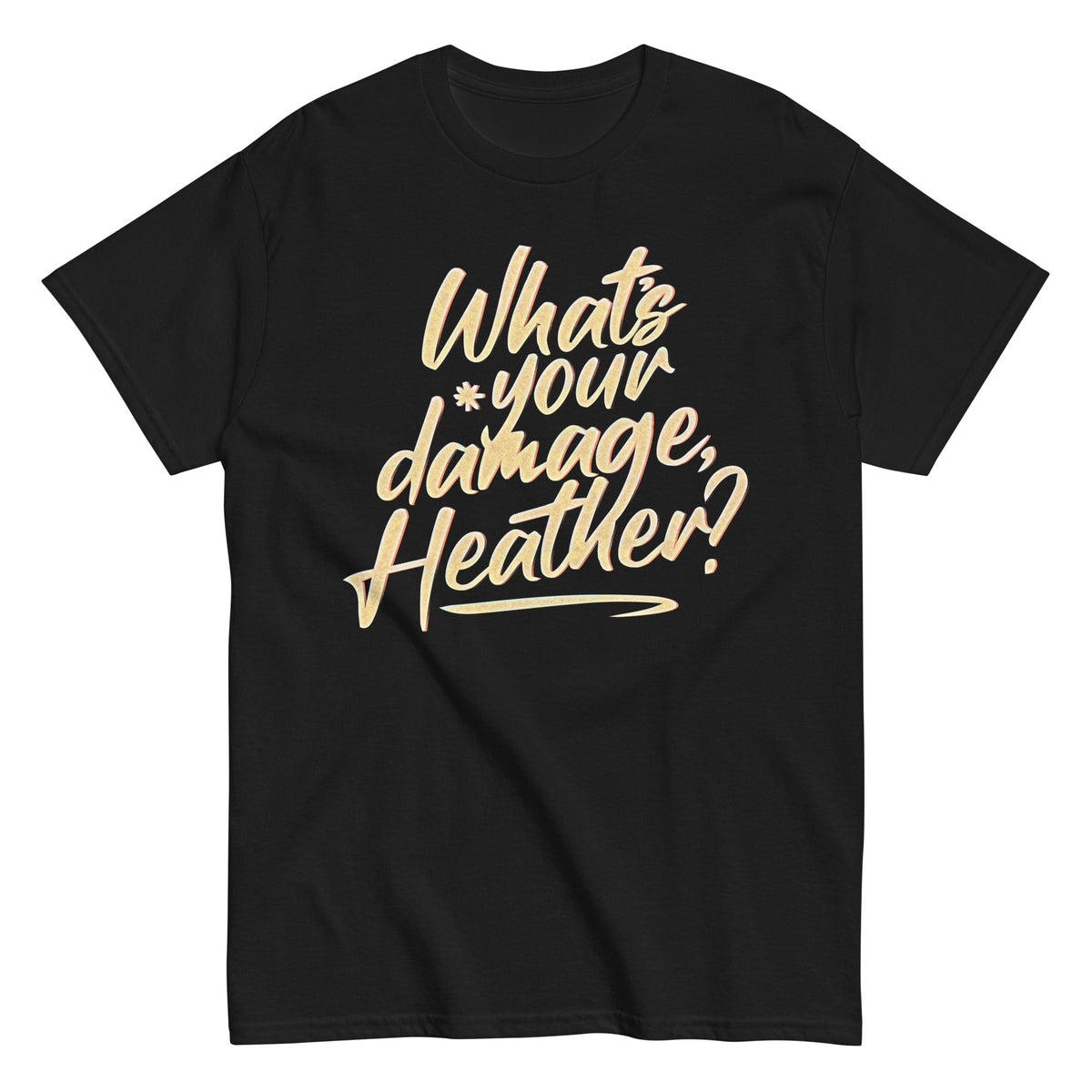 What's Your Damage. Heather? Men's Classic Tee