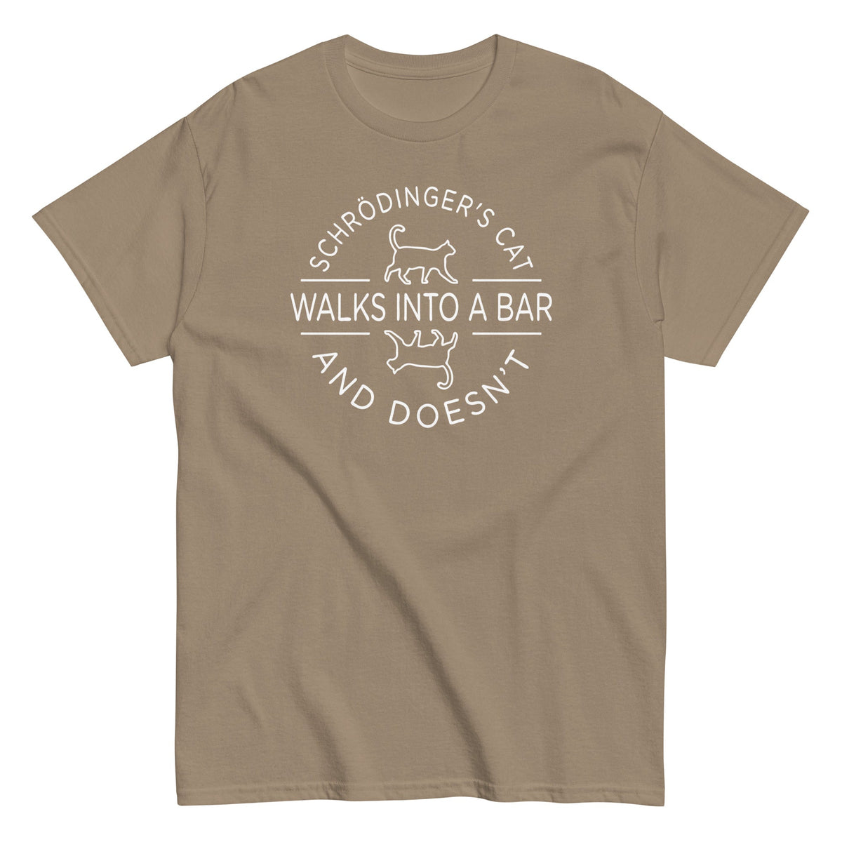 Schrodinger's Cat Walks Into A Bar Men's Classic Tee