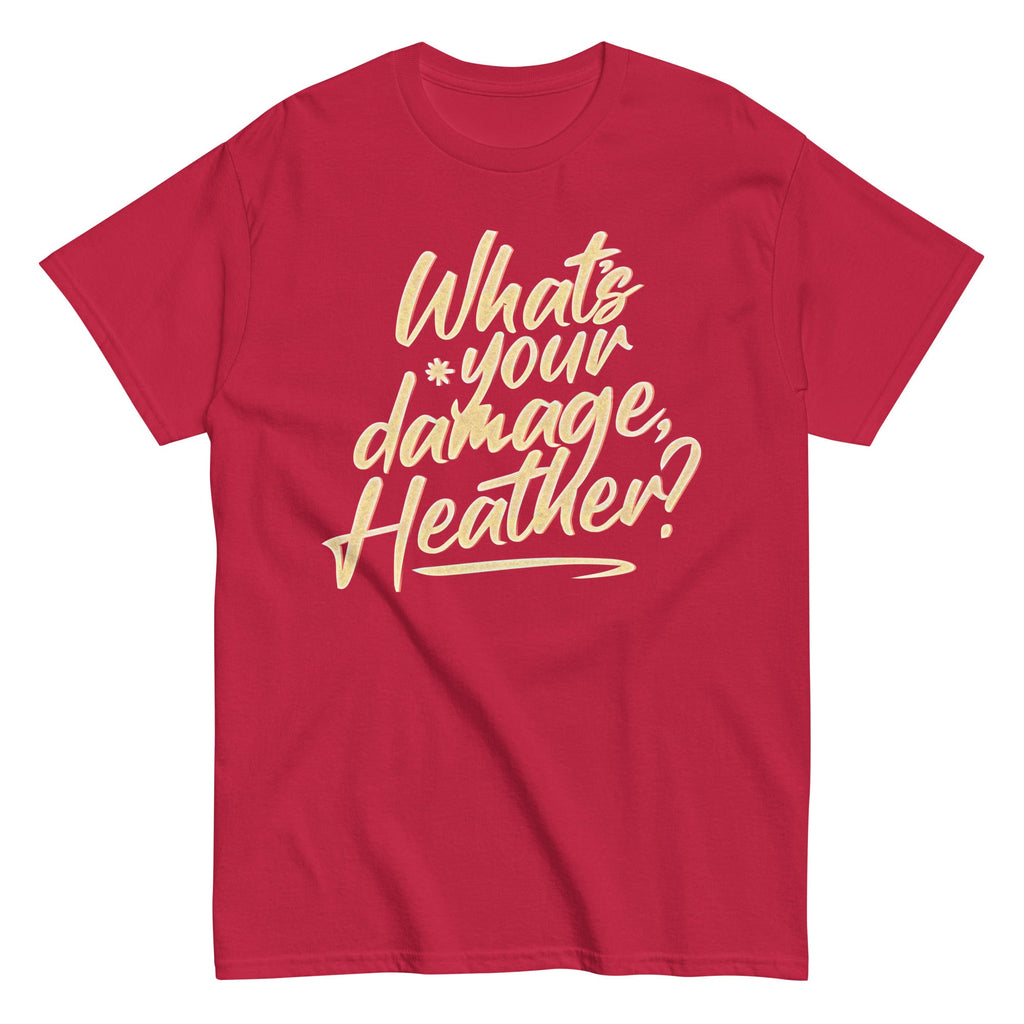 What's Your Damage. Heather? Men's Classic Tee