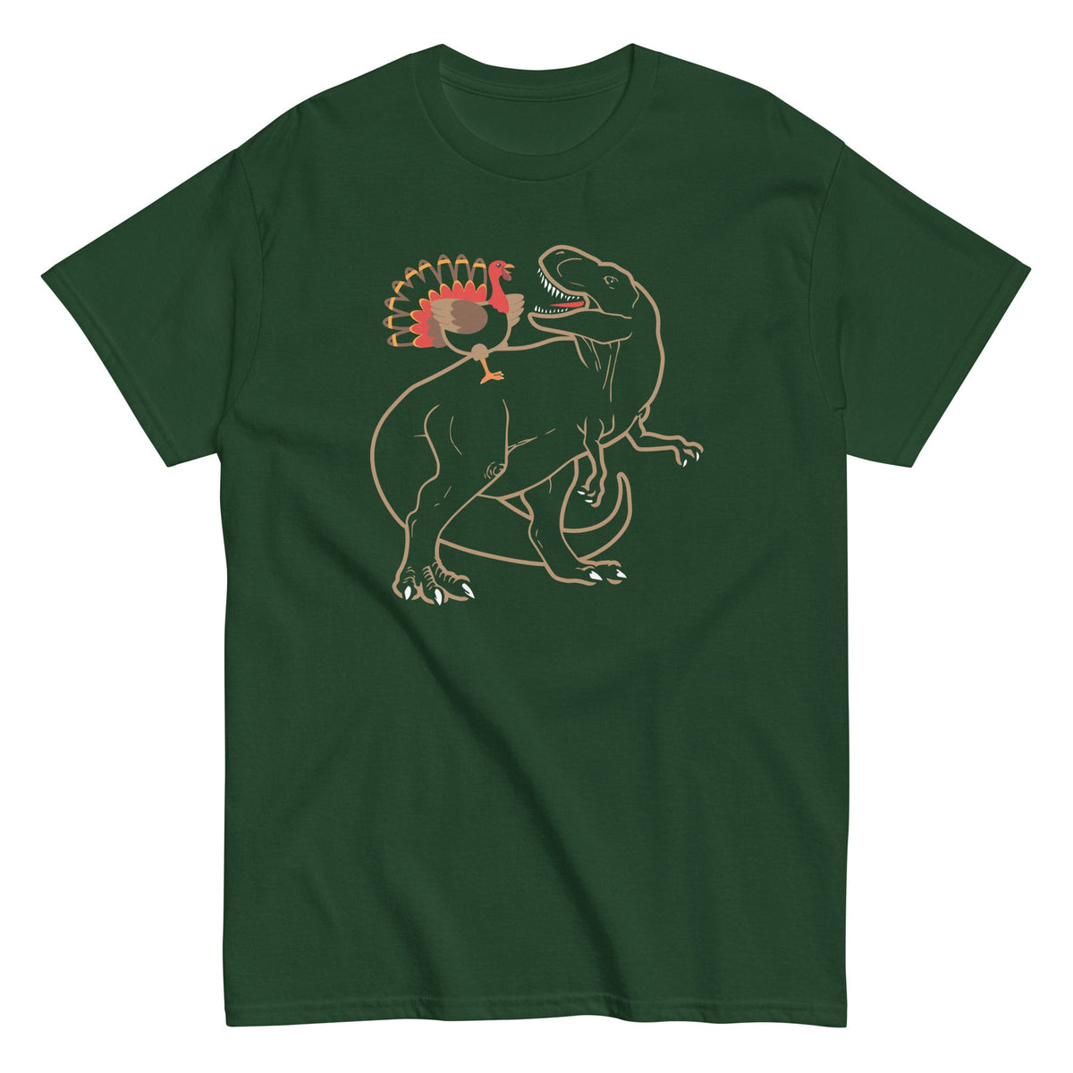 Turkey Riding T-Rex Men's Classic Tee