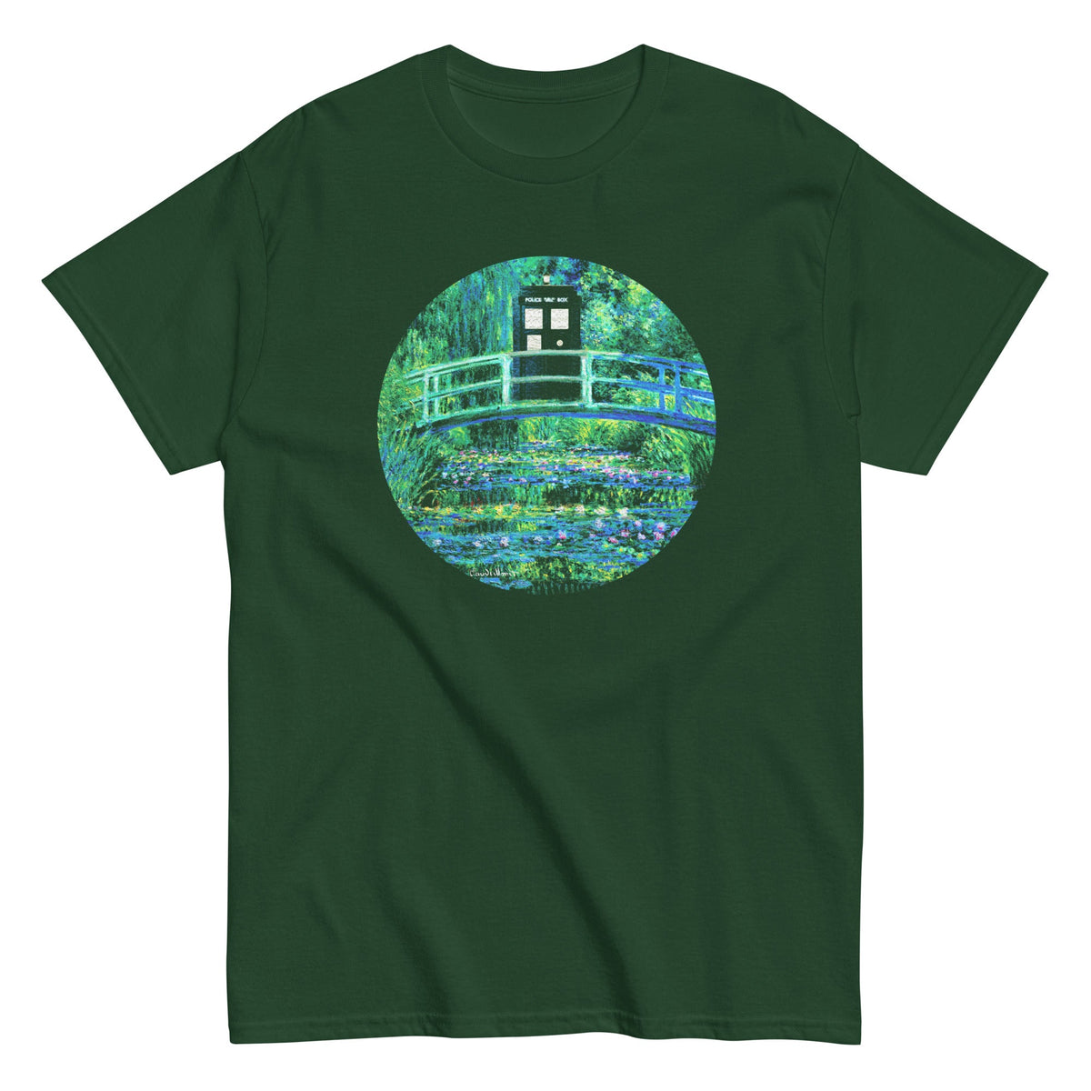 Water Lilies Police Box Men's Classic Tee