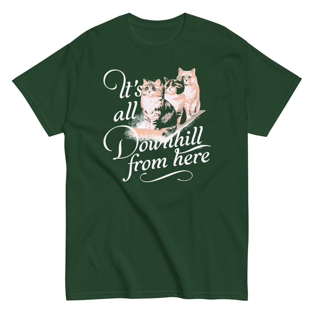 It's All Downhill From Here Men's Classic Tee