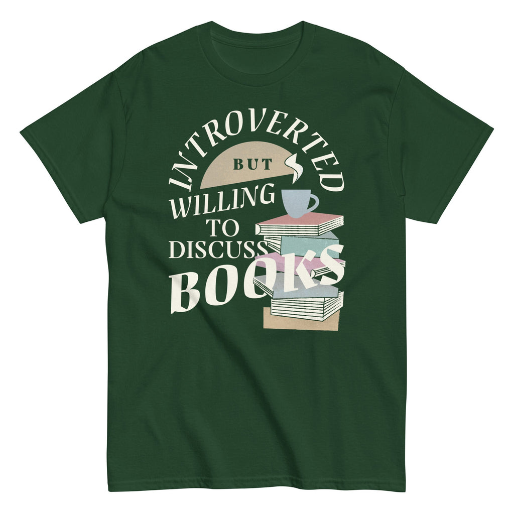 Introverted But Willing To Discuss Books Men's Classic Tee
