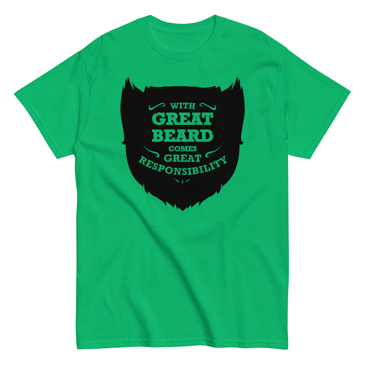 With Great Beard Comes Great Responsibility Men's Classic Tee