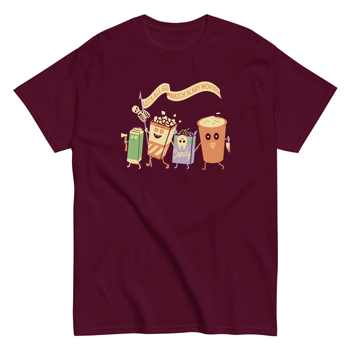 Let's All Go Watch Scary Movies Men's Classic Tee